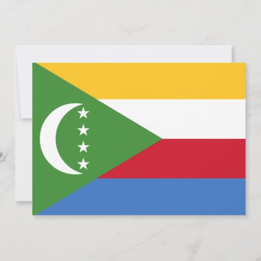 Comorese vlag, vlag van de Comoren bruiloft Kaart (Achterkant)