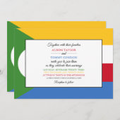 Comorese vlag, vlag van de Comoren bruiloft Kaart (Voorkant / Achterkant)