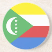 Comorese vlag zandsteen onderzetter (Voorkant)