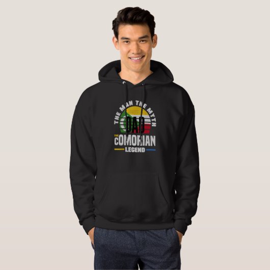 Comorian Comoros Comorian Flag Fathers Day Hoodie (Voorkant volledig)
