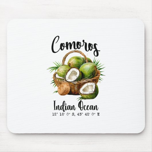 Comoros Coconut Indian Ocean Tropical Island Gps V Muismat (Voorkant)