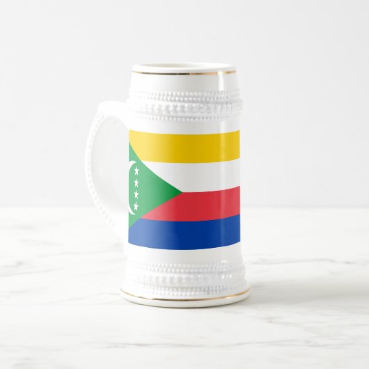 Comoros Flag Bierpul (Voorkant links)