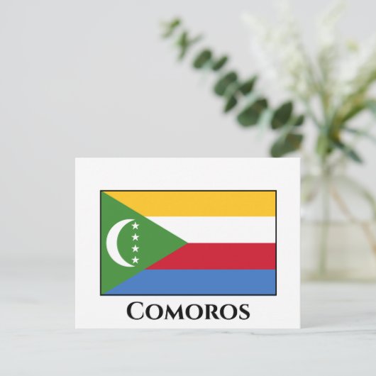 Comoros Flag Briefkaart (Staand voorkant)