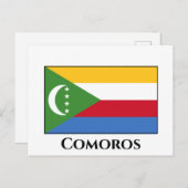Comoros Flag Briefkaart (Voorkant / Achterkant)
