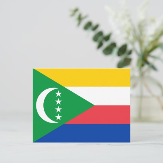 Comoros Flag Briefkaart (Staand voorkant)