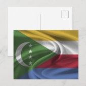 Comoros Flag Briefkaart (Voorkant / Achterkant)