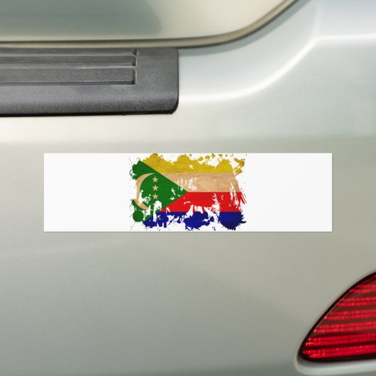 Comoros Flag Bumpersticker (Op auto)