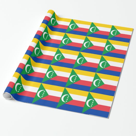 Comoros Flag Cadeaupapier (Uitgerold)