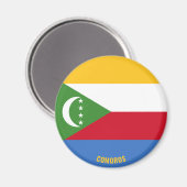 Comoros Flag Charming Patriottic Magneet (Voorkant / Achterkant)