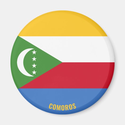 Comoros Flag Charming Patriottic Magneet (Voorkant)