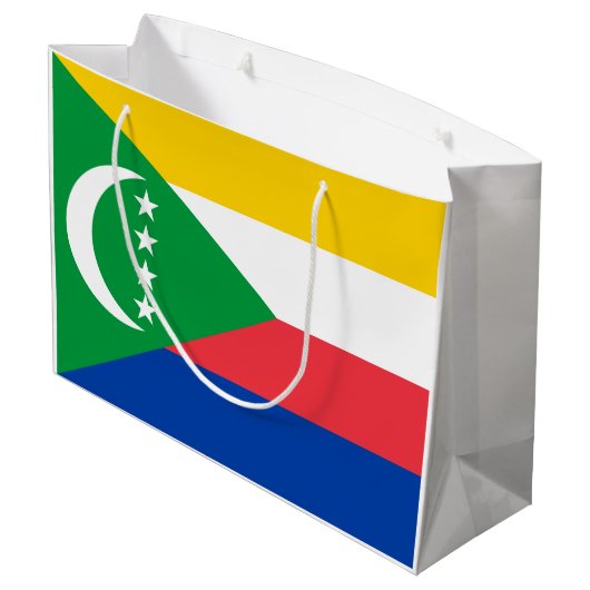 Comoros Flag Groot Cadeauzakje (Achterkant Gekanteld)