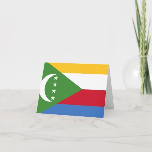 Comoros Flag Kaart (Voorkant)