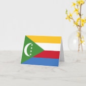 Comoros Flag Kaart (Gele Bloem)