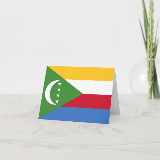 Comoros Flag Kaart (Voorkant)