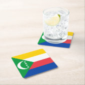 Comoros Flag Kartonnen Onderzetters (Insitu)
