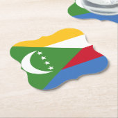 Comoros Flag Kartonnen Onderzetters (Gekanteld)