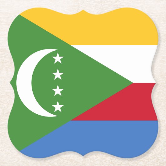 Comoros Flag Kartonnen Onderzetters (Voorkant)