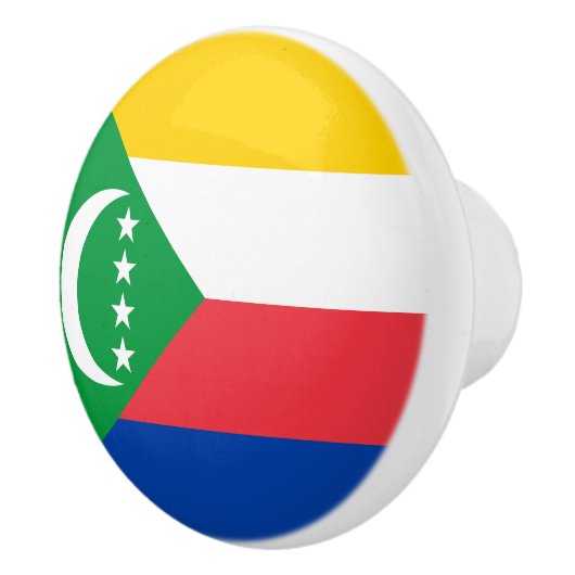 Comoros Flag Keramische Knop (Rechts)