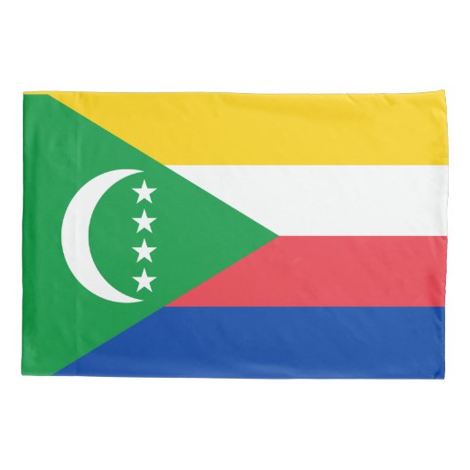 Comoros Flag Kussensloop (Achterkant)