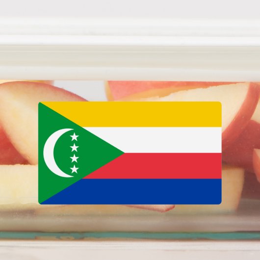 Comoros Flag Labels (Aangebracht)