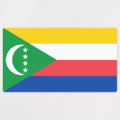 Comoros Flag Labels (Design 2)