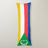 Comoros Flag Lichaamskussen (Achterkant (Verticaal))