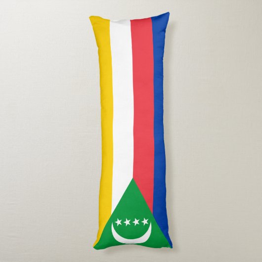 Comoros Flag Lichaamskussen (Achterkant (Verticaal))