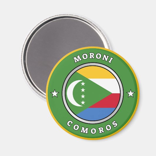 Comoros Flag Magneet (Voorkant / Achterkant)