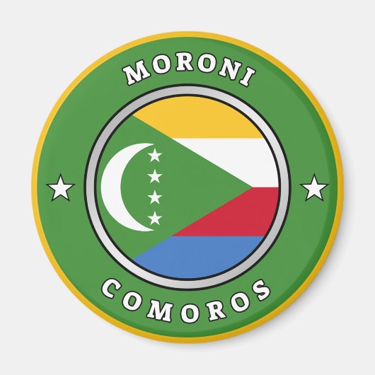 Comoros Flag Magneet (Voorkant)