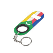 Comoros Flag Mini Flessenopener (Achterkant Gekanteld)