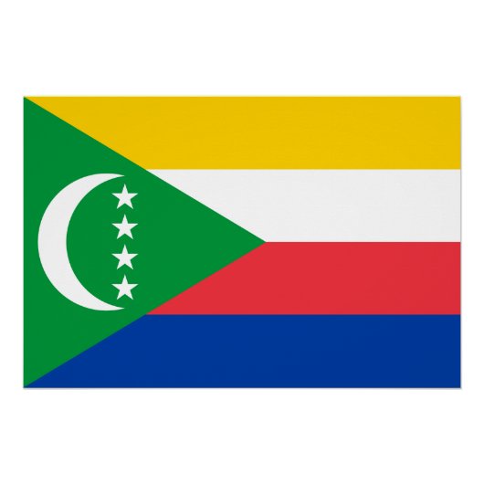 Comoros Flag Perfect Poster (Voorkant)