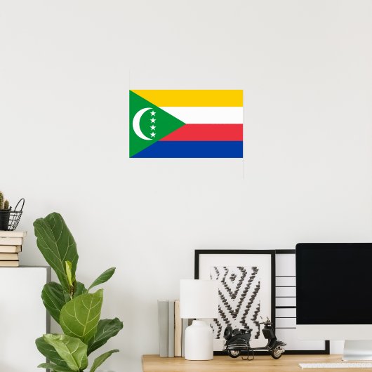 Comoros Flag Poster (Thuiskantoor)