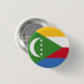 Comoros Flag Ronde Button 3,2 Cm (Voorkant /achterkant)