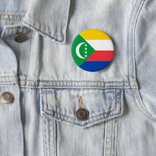 Comoros Flag Ronde Button 5,7 Cm (In situ)