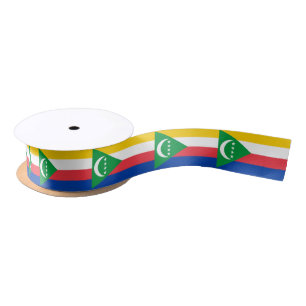 Comoros Flag Satijnen Lint