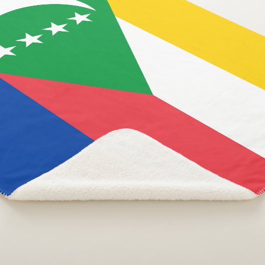 Comoros Flag Sherpa Deken (3/4)