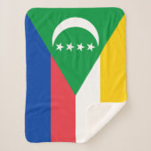 Comoros Flag Sherpa Deken (Voorkant)