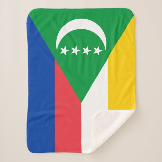 Comoros Flag Sherpa Deken (Voorkant)
