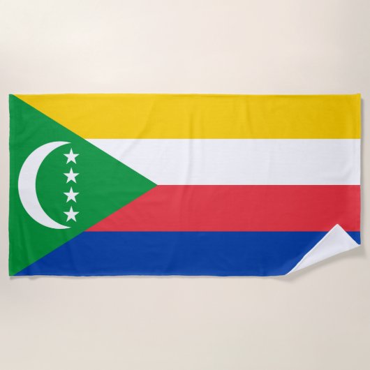 Comoros Flag Strandlaken (Voorkant)