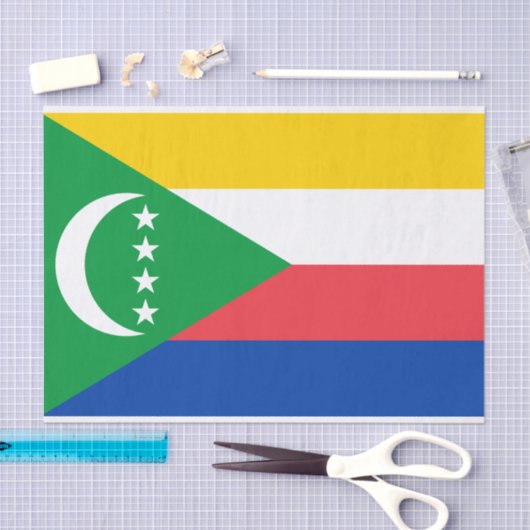 Comoros Flag Tissuepapier (Craft)