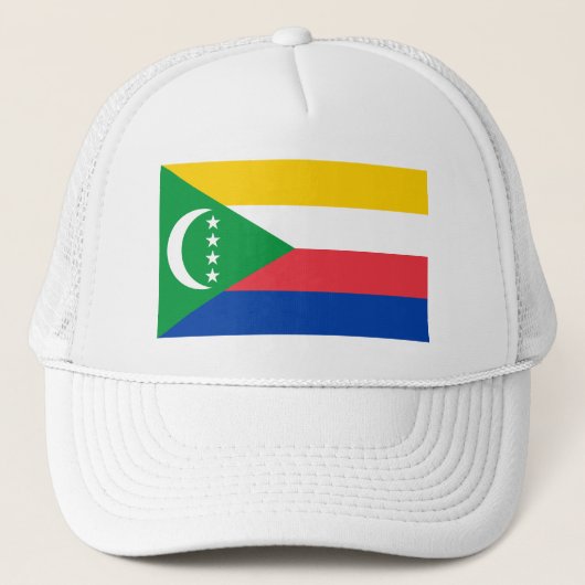 Comoros Flag Trucker Pet (Voorkant)