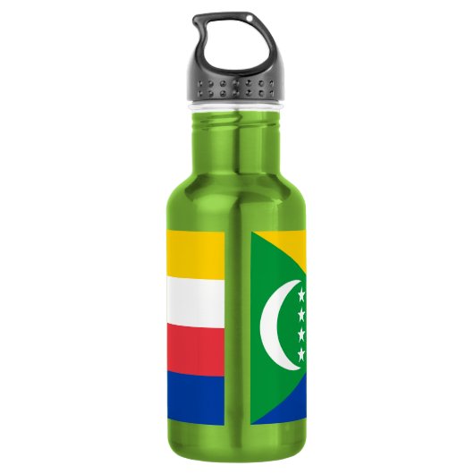 Comoros Flag Waterfles (Achterkant)