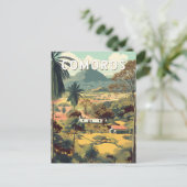 Comoros Illustration Travel Art Vintage Briefkaart (Staand voorkant)