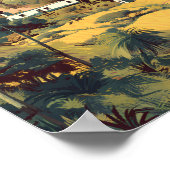 Comoros Illustration Travel Art Vintage Poster (Hoek)