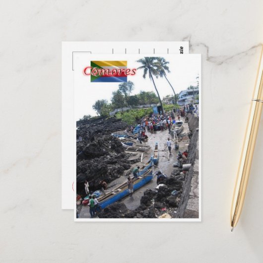 Comoros - Panorama - Briefkaart (Voorkant / Achterkant in situ)