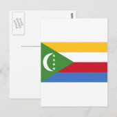Comoros vlag KM Briefkaart (Voorkant / Achterkant)