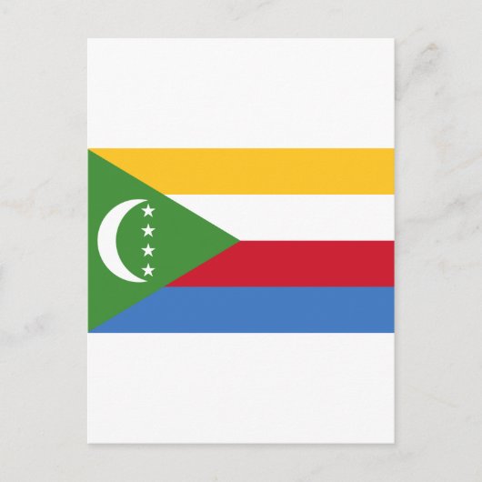 Comoros vlag KM Briefkaart (Voorkant)