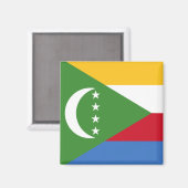 Comoros vlag KM Magneet (Voorkant / Achterkant)