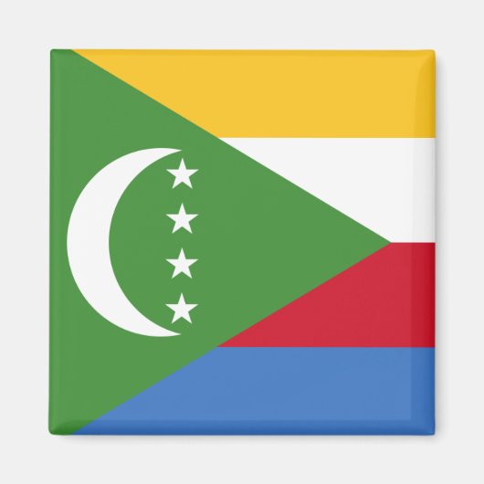 Comoros vlag KM Magneet (Voorkant)