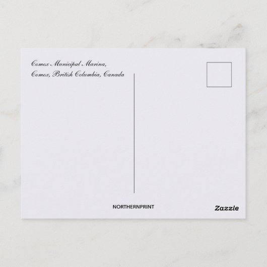 Comox Municipal Marina Brits Columbia, Canada Briefkaart (Achterkant)